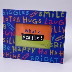 Crayola 4x6 Picture Frame Hallmark What a Smile Photo Kids Fun Colorful Crayons
